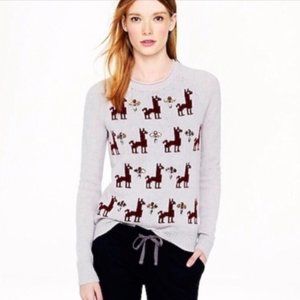 JCREW Jeweled Llama Sweater With Tags